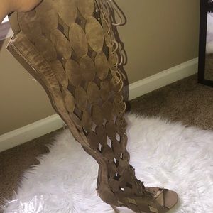 Lace up Over the knee heels